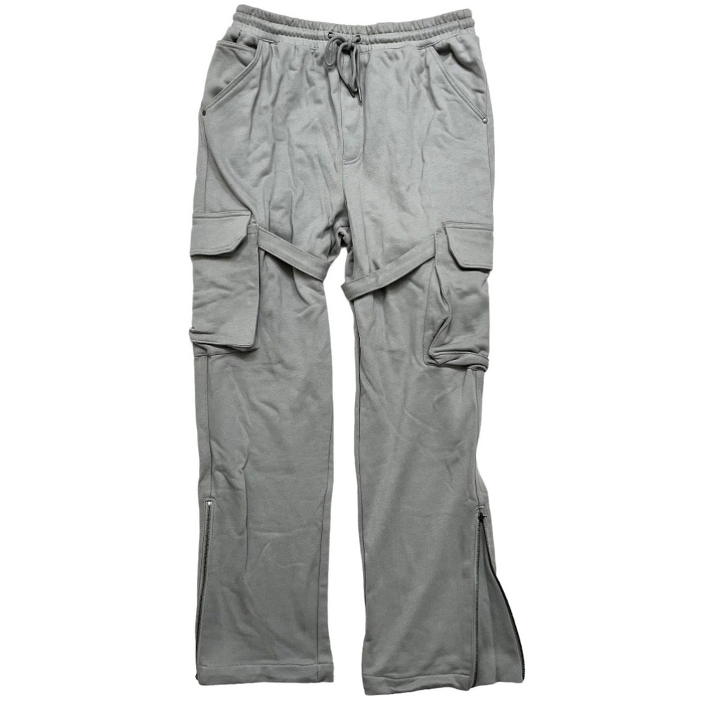 Urban Outfitters Men's Flare Utility Sweatpants Gray Large Thigh Straps
